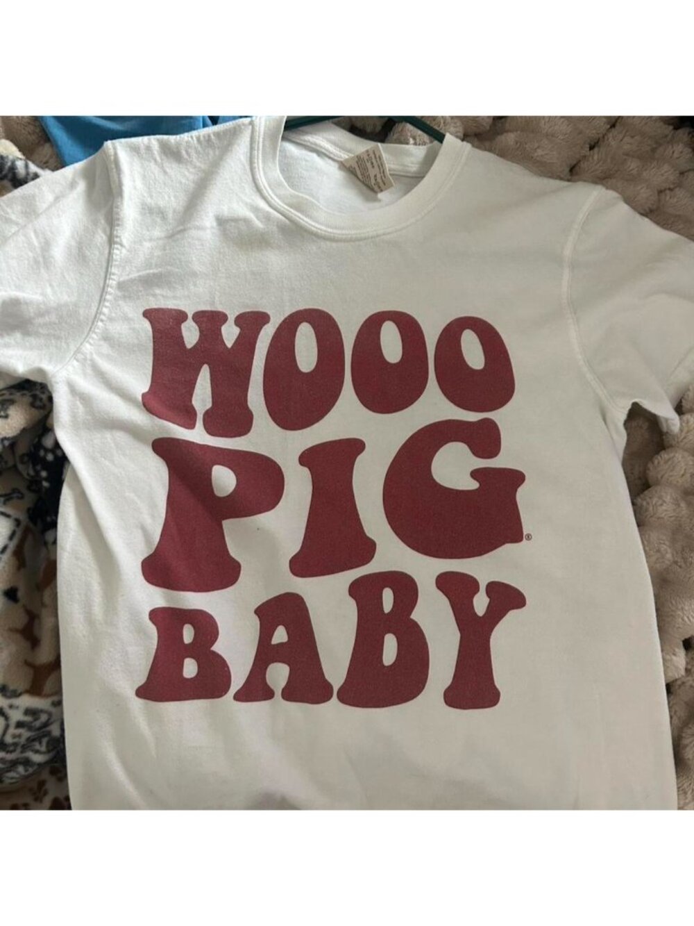 White WOOD PIG BABY cotton tee #indie